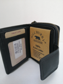 Vintage portemonnee HILL Burry zwart medium