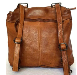 Hillburry rugtas/ schoudertas  cross cognac gewassen leer