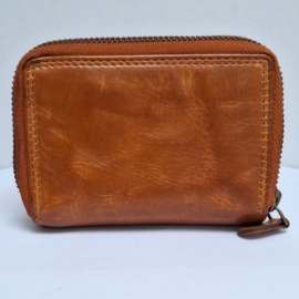 Hillburry portemonnee cognac gewassen leer