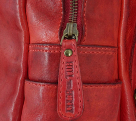 Hillburry  Rugzak gewassen leer rood