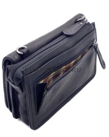 Clutch /portemonnee /schoudertas Hillburry glade zwart