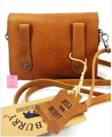 HillBurry Leren Schoudertas & Riemtas – Cognac