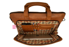 Hillburry laptoptas vintage look