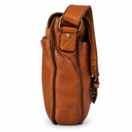 Hillburry leren  schooltas/schoudertas van gewassen leer