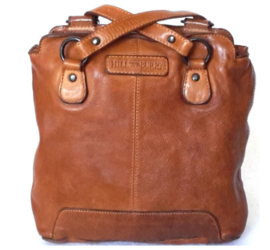 Hillburry rugtas/ schoudertas  cross cognac gewassen leer