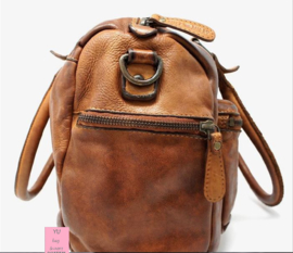 Hill-burry cowboy bag gewassen leer