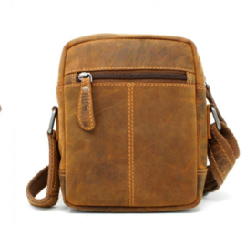 Hillburry leren schoudertas  tan /DH