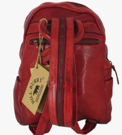 Hillburry  Rugzak gewassen leer rood