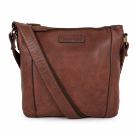 Hill-burry shopper gewassen leer bruin