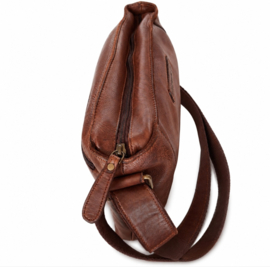 Hill-burry shopper gewassen leer bruin