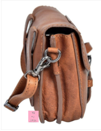 HillBurry Leren Schoudertas & Riemtas – Cognac