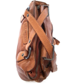 Hillburry rugtas/ schoudertas  cross cognac gewassen leer