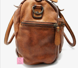 Hill-burry cowboy bag gewassen leer