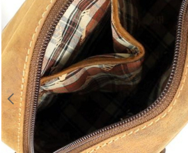 Hillburry leren schoudertas  tan /DH