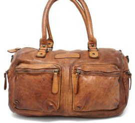 Hill-burry cowboy bag gewassen leer