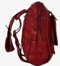 Hillburry  Rugzak gewassen leer rood