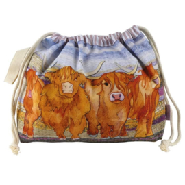 Highland Coo - tas met trekkoord