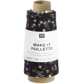 Rico Make it Paillette - 12 Zwart Zilver
