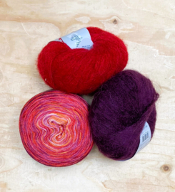 Ribbelkol/schouderwarmer van unicat&mohair/alpaca