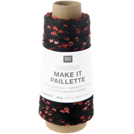 Rico Make it Paillette - 07 Zwart Rood