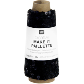 Rico Make it Paillette - 13 Zwart Glans