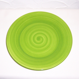 Dinerborden set van 2 - Dishes & Deco | Dinerbord Marron Ø 24 cm + Onderbord Groen Ø 27,5 cm