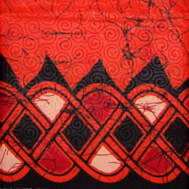 282 Afrikaanse stof | African Fanga Super-Wax Print - Polycotton | prijs / yard