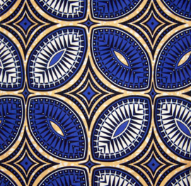 413 Afrikaanse stof | African Wax Print premium cotton  | prijs / yard