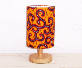 Afrikaans tafellampje ZEZI | schemerlampje | hout | 28 cm