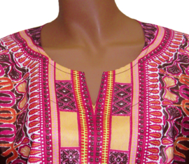 Afrikaans dashiki shirt  BROWN | Vlisco ANGELINA | unisex