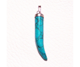 HANGER TAND van turquoise steen 4,5 cm | Ibiza style