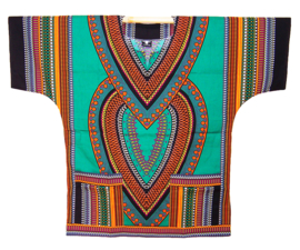 Afrikaans dashiki shirt HEART GROEN | african print | unisex