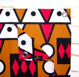 Afrikaanse SERVETTEN Samakaka mosterd | set van 2 | african wax print napkins  | 35 x 35 cm | katoen