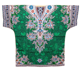 African dashiki shirt EMERALD | etnische print | unisex