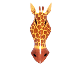 50 cm Houten GIRAFFE masker OLABISI - Afrikaans dierenmasker