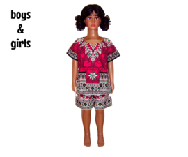 Afrikaanse dashiki set RUBY | shirt + short | unisex | kleuter | maat M = 4-6 jaar