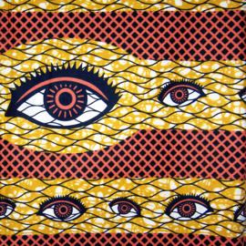 Afrikaans kamerscherm EYES | African room divider | 4-delig, inklapbaar | 180 cm x 160 cm