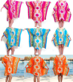 African Gypsy kaftan LICHTBLAUW | korte kaftan / kimono M-XXXL