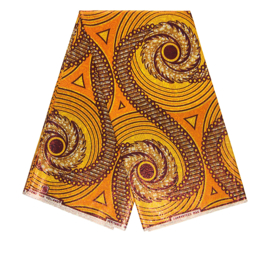 310 Afrikaanse stof | African Wax Print Osikani met gouden opdruk - 100% cotton | prijs / yard