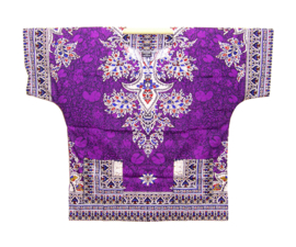 African dashiki shirt VIOLET | etnische print | unisex