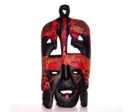 Afrikaans MASAI masker uit KENIA traditioneel | hout | 24 cm | #2