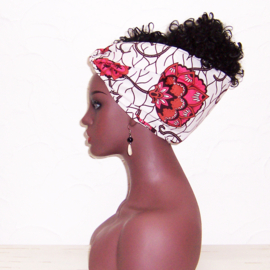 Afrikaans sjaaltje - hoofddoekje SANYA | African wax print 100% katoen - 114 x 27 cm