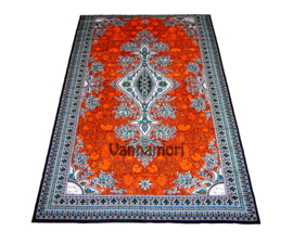 Dashiki stof ORANGE | etnische print | 100% katoen | coupon 166 x 108 cm