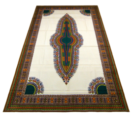 Dashiki stof CREAM | ANGELINA Java Prints van VLISCO | 2 yards = 1 dashiki patroon