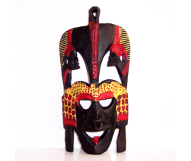 Afrikaans MASAI masker uit KENIA traditioneel | hout | 23 cm | #7