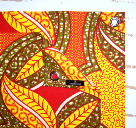 Afrikaanse SERVETTEN Azalee | set van 2 | african wax print napkins  | 35 x 35 cm | 100% katoen