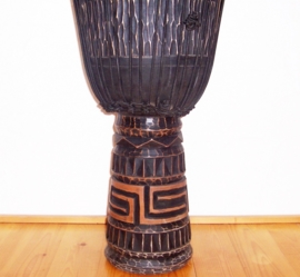 DJEMBE TROMMEL afrikaanse woondeco houtsnijwerk size L #13