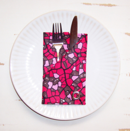 Afrikaanse SERVETTEN Terrazzo | set van 2 | african wax print napkins  | 35 x 35 cm | 100% katoen