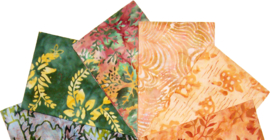 BATIK quiltstoffen | 10 Fat Quarters 100% katoen | batik mix #7