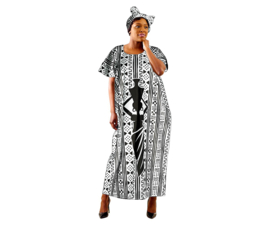 Afrikaanse MUD CLOTH print kaftan 100% katoen | woman #9